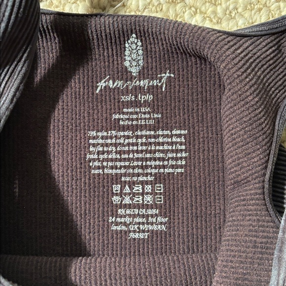 NWT FP Movement Washed Black Happiness Runs Tank Crop Wmns Size XS / Small - Picture 3 of 4